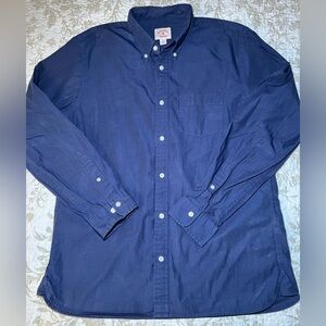 Brooks Brothers Red Fleece Cotton Button Down Shirt Top, size XL Classiccore